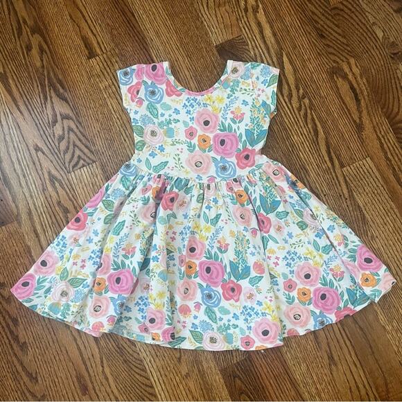 Vivie & Ash (4T) Spring Floral Twirl Dress - Picture 2 of 9